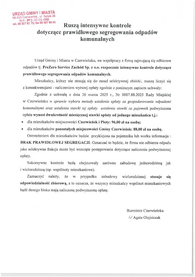 Ruszają kontrole dotyczące prawidłowego segregowania odpadów